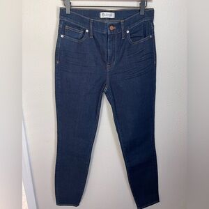 Madewell High Riser Skinny Jean size 29 Dark Blue